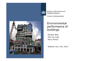 Environmental performance of buildings