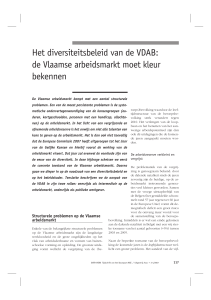 Het diversiteitsbeleid van de VDAB: de Vlaamse arbeidsmarkt moet
