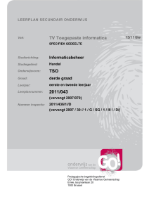 TV Toegepaste informatica TSO 2011/043 - GO! Pro