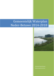 Gemeentelijk Waterplan Neder-Betuwe 2014-2018