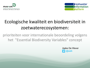 Ecologische kwaliteit en biodiversiteit in zoetwaterecosystemen: