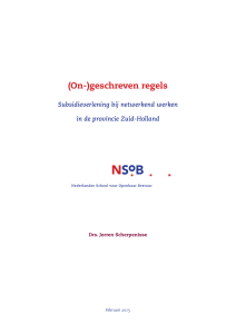 (On-)geschreven regels - Nederlandse School voor Openbaar Bestuur