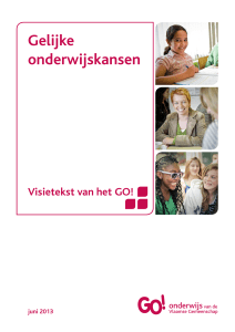 Gelijke onderwijskansen - GO! Pro - GO! Onderwijs van de Vlaamse