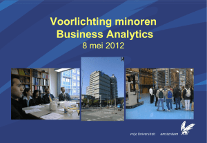Business Analytics minor - Vrije Universiteit Amsterdam