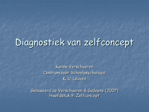 Diagnostiek van zelfconcept - Vlaamse Vereniging voor