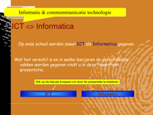 Informatiekunde Informatica - Graaf Engelbrecht ICT / Informatica