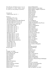 The following individual persons occur in the database as scribes