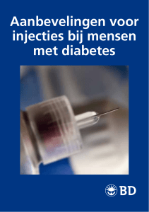 Aanbevelingen voor injecties bij mensen met diabetes