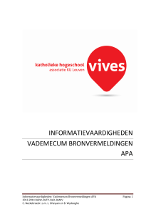 informatievaardigheden vademecum bronvermeldingen apa