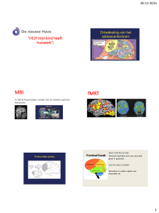 MRI fMRT - De nieuwe Havo