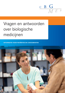 Folder CBG "Vragen en antwoorden over biologische medicijnen"
