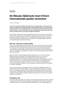 China en de Nieuwe Zijderoute | Internationale Spectator 8 – 2015