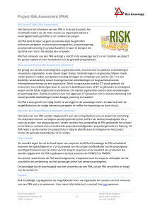 Project Risk Assessment (PRA)