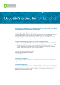 Deposito`s in euro bij Van Lanschot