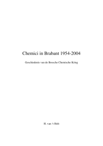 Chemici in Brabant 1954-2004