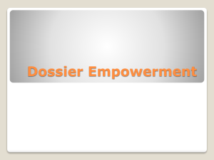 Dossier Empowerment Wat is empowerment?