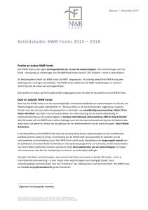 Beleidskader NWB Fonds 2015-2018
