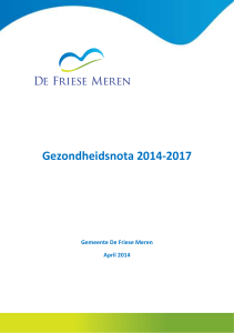 Gezondheidsnota De Friese Meren 2014-2017