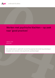 Werken met psychische klachten – op zoek naar `good practices`