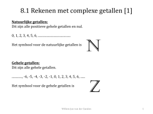 8.1 Rekenen met complexe getallen [1] - Willem