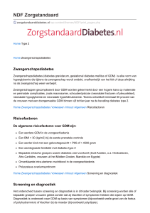 NDF Zorgstandaard – zwangerschapsdiabetes