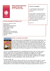 Nieuwsbrief Diaconie Bisdom Utrecht Nr. 5, februari 2011 1 Scheur