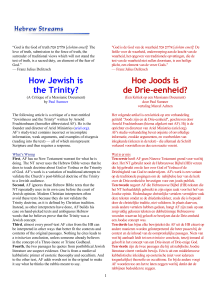 Hoe Joods is de Drie-eenheid?