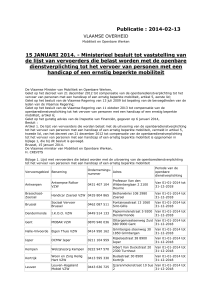 MB 15 01 2014_Lijst van vervoerders_Vervoer van personen met