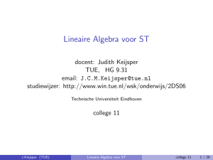 Lineaire Algebra voor ST - Technische Universiteit Eindhoven