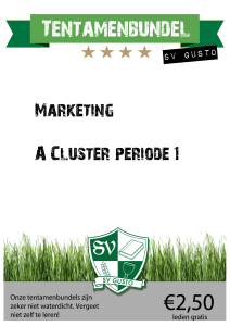 Marketing A Cluster periode 1