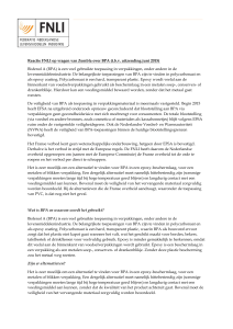 Reactie FNLI op vragen van Zembla over BPA (t.b.v. uitzending juni