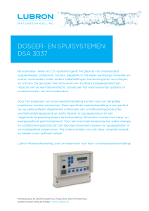 DOSEER- EN SPUISYSTEMEN: DSA 3037