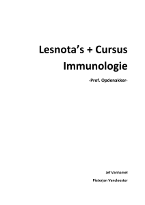 Lesnota`s + Cursus Immunologie