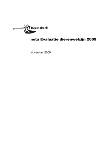 nota Evaluatie dierenwelzijn 2009