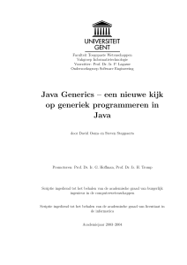 thesisverhandeling: Java Generics
