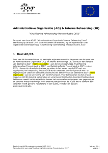 Beschrijving van de administratieve organisatie en interne