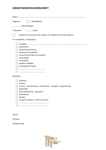 Kine-voorschrift - Zorgtrajecten Aalst