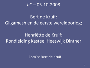 h* – 05-10-2008 Bert de Kruif: Gilgamesh en de eerste wereldoorlog