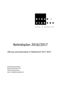 Beleidsplan 2016/2017 - Stichting Breukvlakken