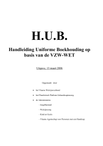Handleiding Uniforme Boekhouding op basis van de VZW
