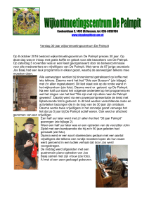 Verslag - Wijkontmoetingscentrum De Palmpit Bussum