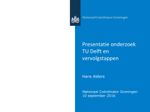 Presentatie onderzoek TU Delft en vervolgstappen