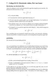 7 College 01/12: Electrische velden, Wet van Gauss