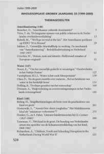 INHOUDSOPGAVE GRONIEK JAARGANG 33 (1999