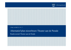 Alternatief plan nieuwbouw Theater aan de Parade