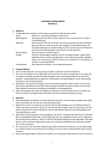 ALGEMENE VOORWAARDEN BOVEN B.V. 1. Definities 1 In deze