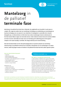 factsheet Mantelzorg in de palliatief terminale fase