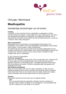 Masthopathie - Goedaardige aandoeningen van de borsten