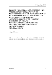 Besluit van de Vlaamse Regering van 9 maart 2007