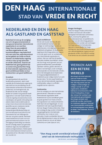 Gastland - Den Haag - Internationale stad van vrede en recht